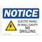 Signmission OSHA Notice Sign, 12" Height, Aluminum, Electrical Panel In Wall Cavity Sign With Symbol, Landscape OS-NS-A-1218-L-11667 - alternate 1